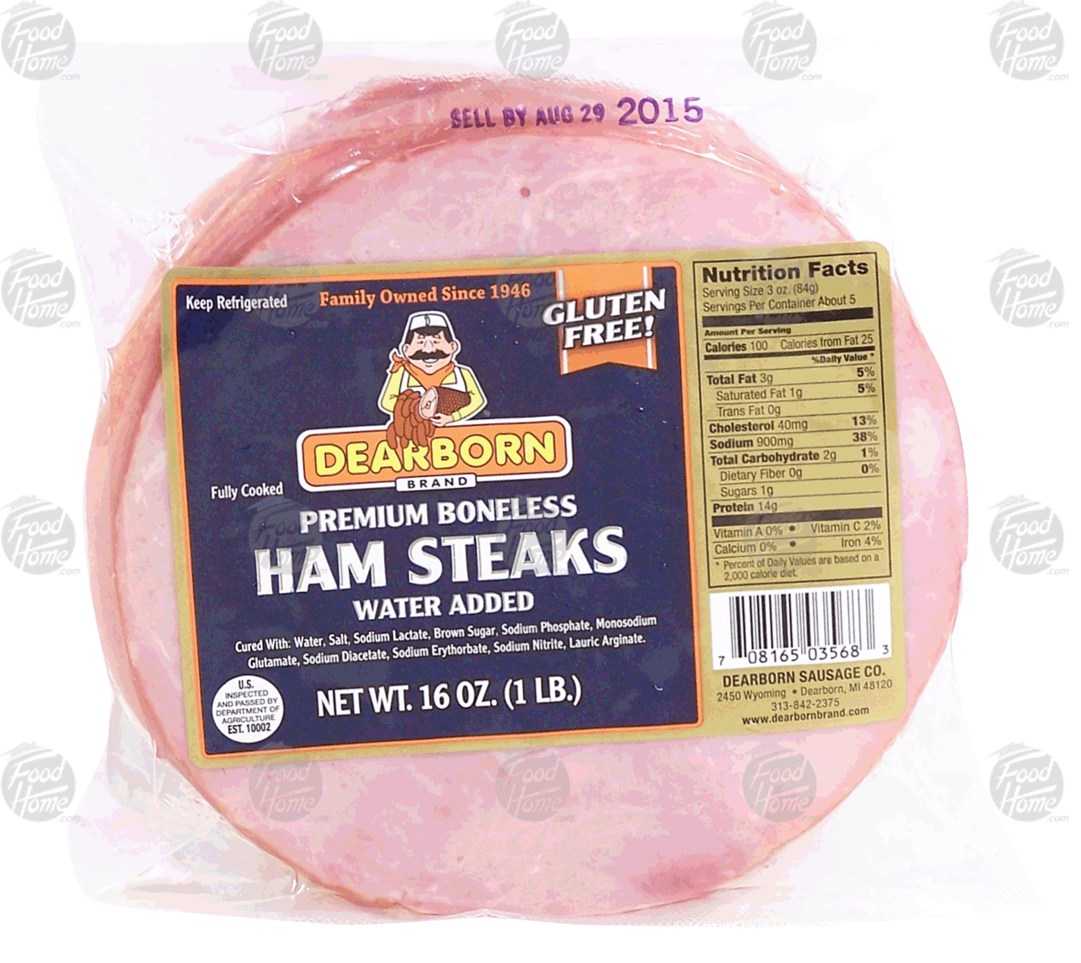 Dearborn  ham steaks, boneless Full-Size Picture